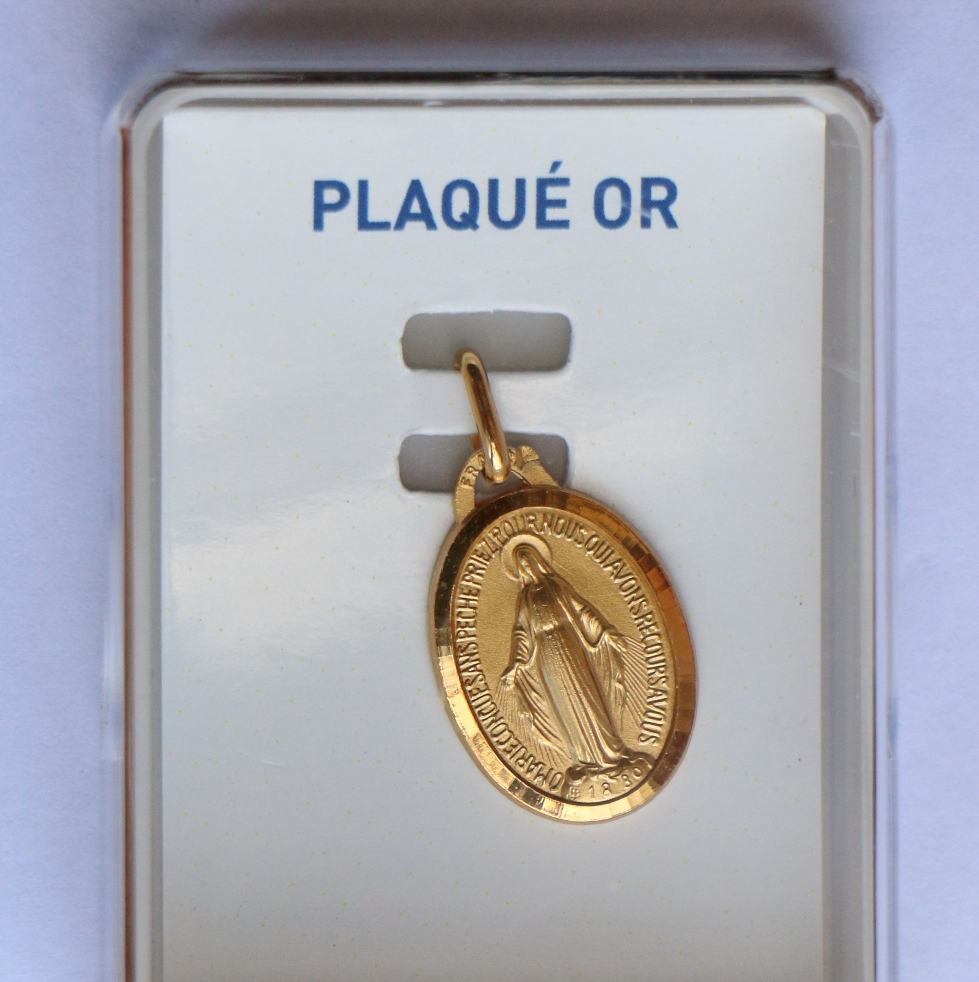 médaille miraculeuse plaquée or