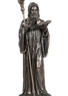 Statue bronze coulé à froid saint Benoît