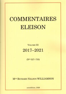 Commentaire Eleison<br>Volume 3 </br><span style="font-size: 80%;">par Mgr Richard Williamson</span>